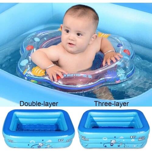 120cm/130cm Inflatable Square Swimming Pool Children Inflatable Pool Bathing Tub Baby Kid Home Outdoor Large Home Outdoor Pool