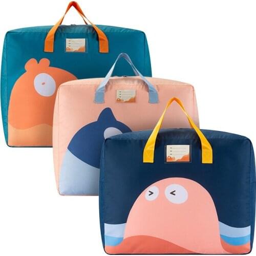 2pcs Storage bag waterproof and moisture-proof large-capacity storage luggage bag clothing storage bag Oxford cloth tote bag