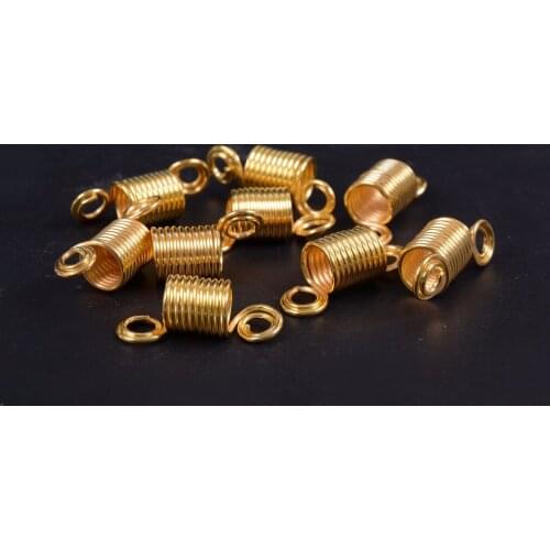 50pcs 10 laps Dreadlock Beads Gold Hair Braid Cuff Clip 8mm Spiral Shape Ring Tube DIY Charms Hair Extension Tool New