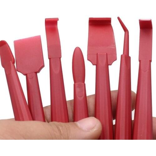 7pcs Car Vinyl Film Wrapping Tools Car Sticker Film Scraper Kit Auto Felt Squeegee Scraper Razor Scraper Remover Accessories