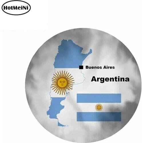 HotMeiNi 13cm x 13cm for ARGENTINA Flag Auto Car Stickers Funny Bumper Windows Decals Occlusion Scratch Vinyl Car Wrap