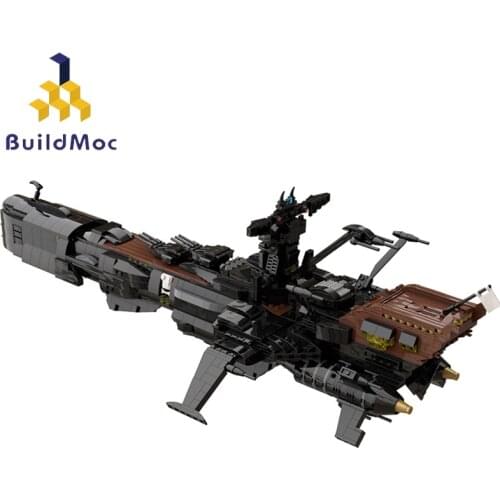 Buildmoc Ideas Space Pirate Ship Arcadia-Captain Harlock (Albator) Movie Comic Series Building Blocks Space Battleship Model Toy