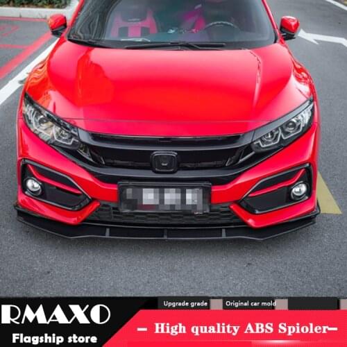 For Honda Civic Hatchback Body kit spoiler 2020-2021 Civic 2DK ABS Rear lip rear spoiler front Bumper Diffuser Bumpers Protector