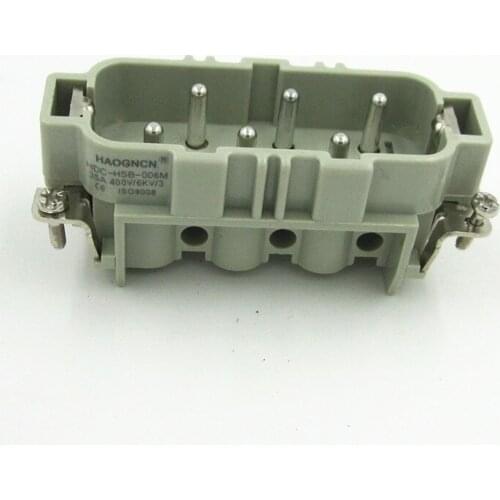 HDC-HSB-006M Heavy Load Connector 6 Core 35A Rectangle Connector Within Core Core Heat Flux Avenue Will Electric Current