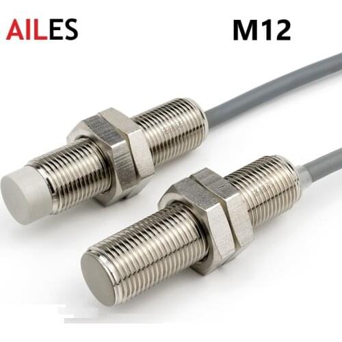M12 Inductive Sensor Switch with Thread without Thread NPN PNP 3Wires Proximity Switches NO NC 2mm 4mm 6mm 8mm 10mm