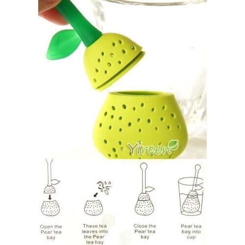 Pear shape TEA-Infuser-Diffuser-Bag-for loose & Herbal Tea,Tea making device, Silicone tea bags/pot/teaspoon