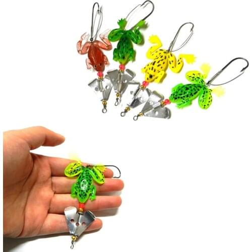 Soft Spinner Bait Rubber frog shaped 20Pcs 8cm 6g Spoon Fishing Lure