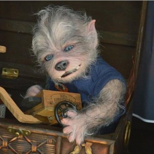 Monster Robbie Reborn Kit lifelike 19 inch Werewolf doll mould Unfinished Doll Parts DIY Blank Vinyl Doll Kits