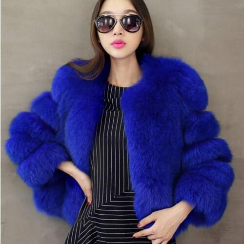 Newest 2021 Winter Fashion Women Fur Coat High-Quality Faux Fox Patchwork Fur Short Coat Female Warm Jacket Parka L1185
