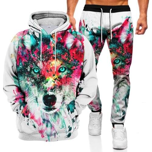Autumn and winter new mens sweater sportswear 2-piece hoodie + pants jogging sportswear pullover sportswear sweater set