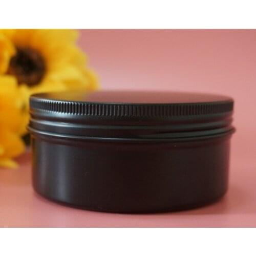 150g 82*38mm Black Empty Round Aluminum Box Metal Tin Cans Refillable Cream 150ml Containers DIY Cosmetic Jar Tea Aluminum Pot