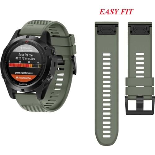 Fivstr 26MM 22MM Quick Release Easy Fit Watch band Wrist Strap for Garmin Fenix 5X / 3 3HR Fenix 5 S60 /D2 Charlie /Descent Mk1