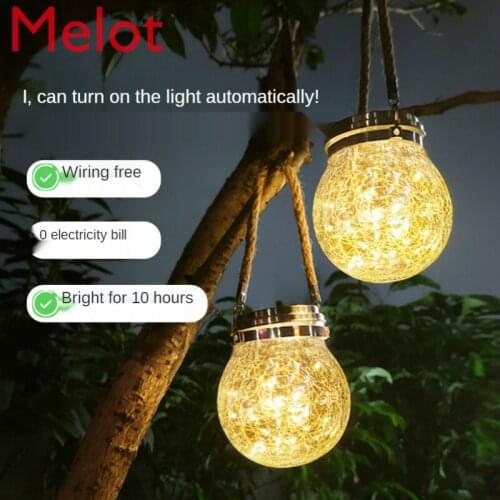 Solar Garden Lamp Outdoor Waterproof Hanging Lamp Balcony Decorative Lamp Small Night Lamp Outdoor Wall Lamp