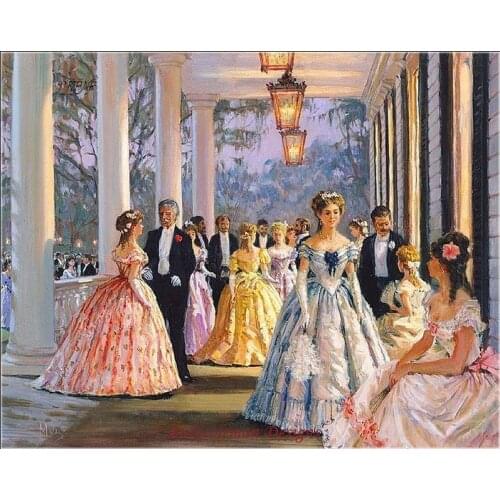 Counted Cross Stitch Kits Needlework Embroidery - Crafts 14 ct Aida DMC Color DIY Arts Handmade Home Decor - Southern Belles