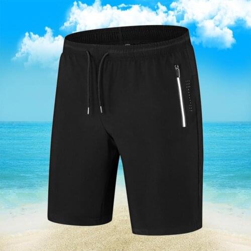 80% Hot Sale Summer Men Thin Quick-drying Loose Mid Rise Pockets Shorts Men Drawstring Pockets Shorts for Fitness