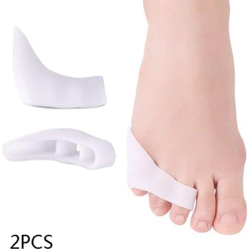 2pcs/set Silicone Finger Toe Protector Toe Separators Stretchers Straightener Bunion Protector Pain Relief Foot Care