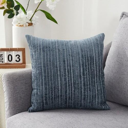 Chenille Solid Color Throw Pillow Case Home Decor Car Luxury Cushion Cover Decorative Bedroom Sofa Cushions 45x45cm Pillow Cover