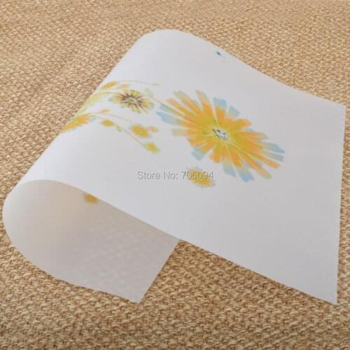 15x21cm & 21x29cm Handmade soap packing paper gift wrapping paper with yellow flower 200pcs/lot