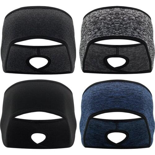 Windproof Fleece Ponytail Headband Fitness Yoga Outdoor Cycling Sport Sweatband for Outdoor Cycle Biking Entertainment