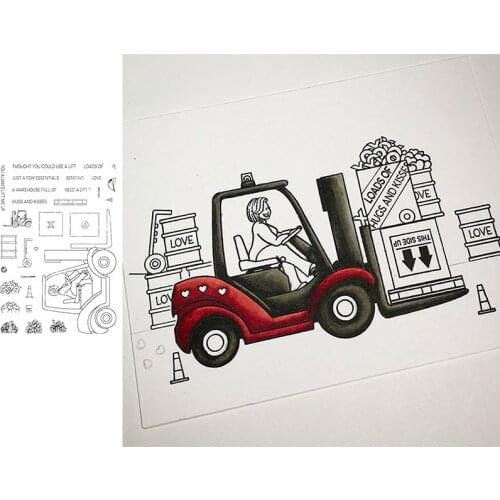 Forklift Clear Stamps for Scrapbooking Card Making Silicone Craft Stamps Transparent New 2020