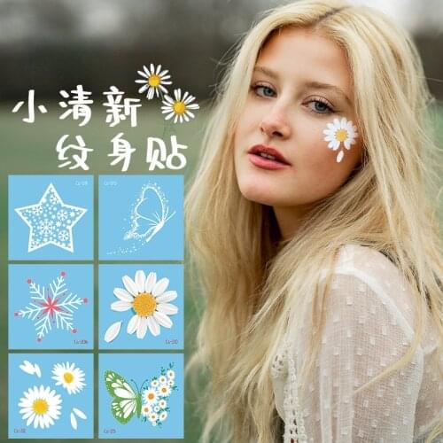 Waterproof Temporary Tattoo Sticker Snowflake Snowman Butterfly Flower Pattern Water Transfer Face Arm Body Art Fake Tatoo