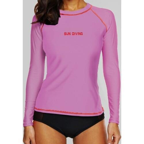 WYOTURN Women Surfing Rash Guards UPF50+ Rashguard Swimsuit Rashguards Dive/Running TShirts Surfing Swimming Tops