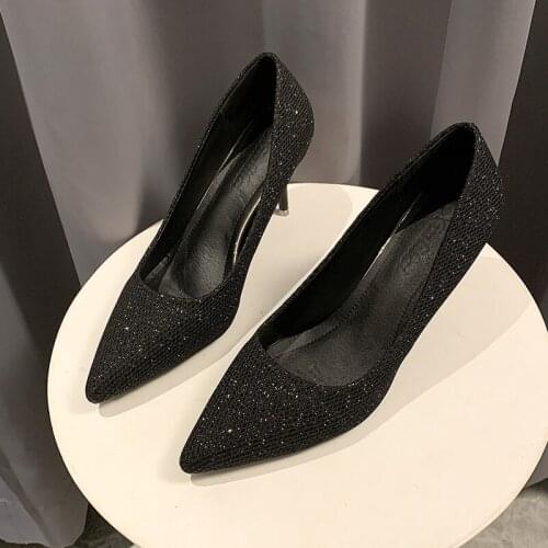 2019 Shadow Women Shoes Pointed Toe Pumps Patent Leather Dress Wine Red High Heels Boat Shoes Wedding Shoes Zapatos Mujer U14-45