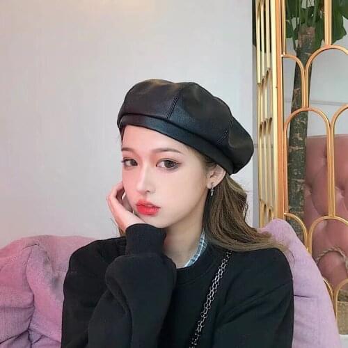 Fashion wild wool Women Beret Autumn Winter Octagonal Cap Hats Stylish Artist Painter Newsboy Caps Black Grey Beret Hats gorras