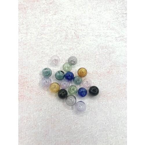 20pcs/lot 8mm double hole color glass ball globe beads orb hollow glass bottle vial charms jewelry making accessories findings