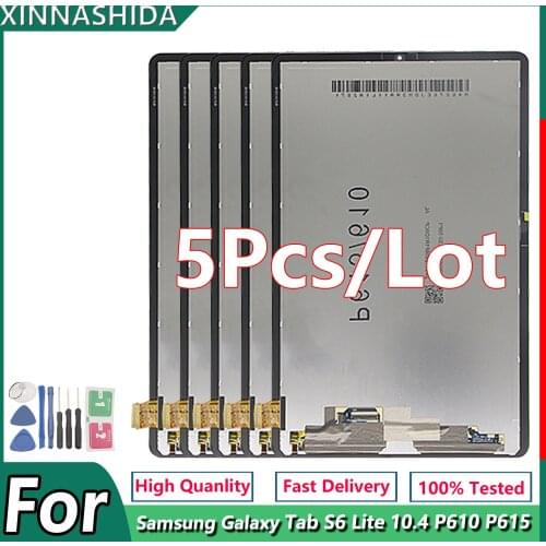 5PCS/LOT For Samsung Galaxy Tab S6 Lite P610 P615 SM-P610 SM-P615 LCD Display Touch Screen Glass Panel Digitize Assembl Tablet
