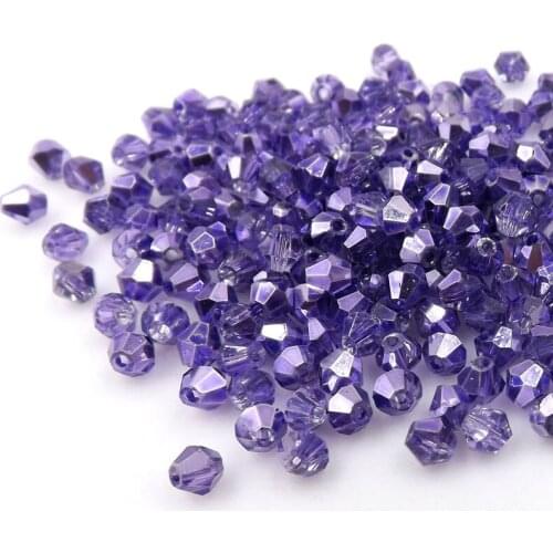 #5301 4mm 1000pcs Glass Crystals Beads Bicone Faceted Bead loose Spacer Beads DIY Jewelry Making [baking color]
