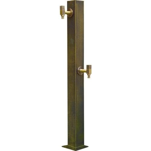 Antique outdoor antifreeze faucet, multifunctional double-headed column, garden courtyard all-copper faucet