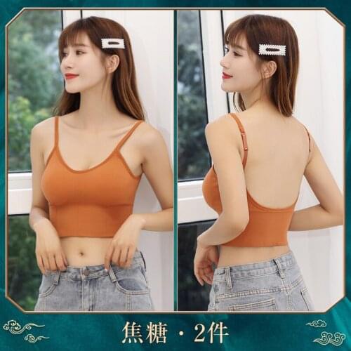ATOXY Women Seamless Underwear Crop Top Female U Back Short Tops Bralette Lingerie Sexy Sleeveless Padded Camisole 1Pcs/Lot