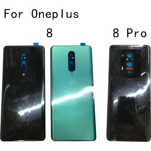 BINYEAE New 3D Glass Rear Housing Battery Cover For Oneplus 8 8 Pro Back Case With Camera Lens+Logo задний корпус