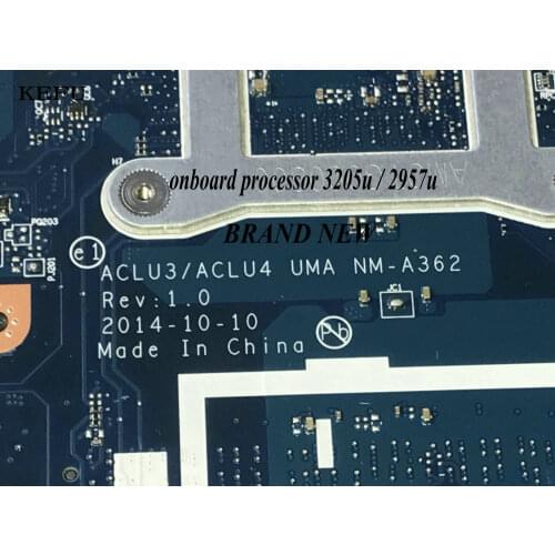 FAST SHIPPING.BRAND NEW ACLU3/ ACLU4 UMA NM-A362 g50-80 MOTHERBOARD FOR LENOVO G50-80 MAINBOARD , PROCESSOR 3205U / 2957U