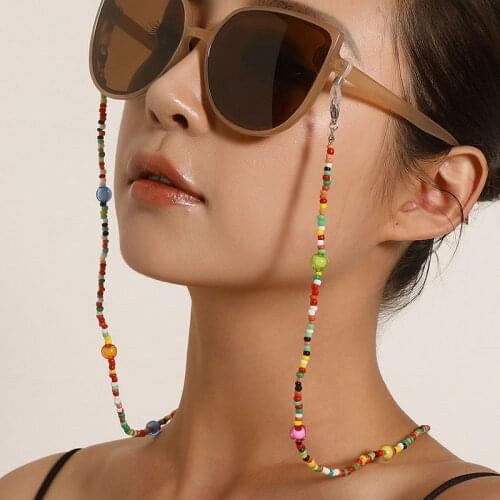 New Boho Personality Rainbow Glasses Chain Women Reading Glasses Cord Sunglasses Cord Jewelry Retainer Holder Lanyard Neck Strap