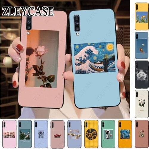 Great wave art aesthetic van Gogh sunflower Phone Case For Samsung Galaxy A50 A10 A20 A20E A20S A30S A71 A70 A30 A6 A7 A8 COVER