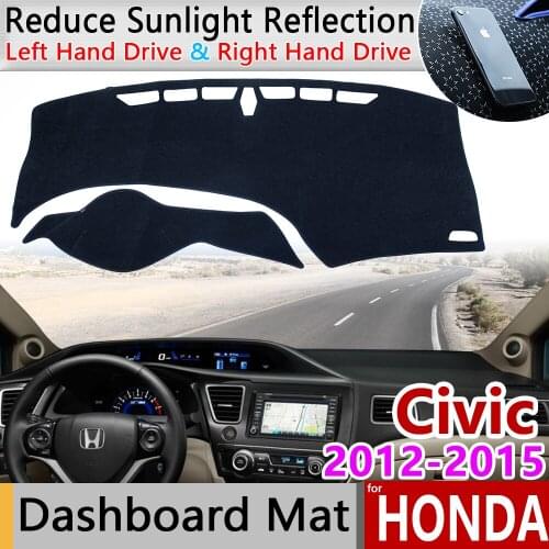 For Honda Civic 9 2012~2015 Anti-Slip Mat Dashboard Cover Pad Sunshade Dashmat Protect Carpet Accessories FB FK FA FD 2013 2014