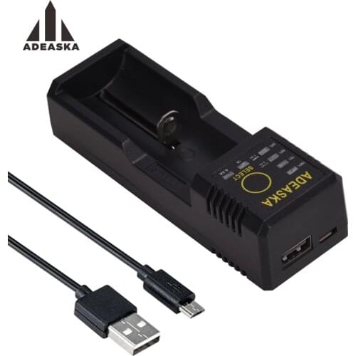 ADEASKA LED Display Intelligent USB Smart Charger for Ni-MH/Li-ion 18650 26650 AA
