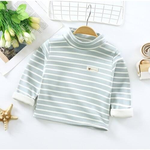 Childrens Warm Clothes One Piece High Collar Plush Baby Underwear Autumn And Winter Long Sleeve Boys Girls tops shirts blouses