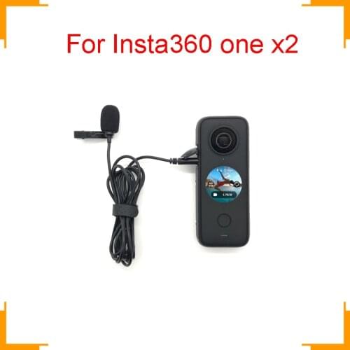 Insta360 one x2 microphone official mic audio no need mic adapter Handheld sport camera Accessories hi-fi sound noise reduction