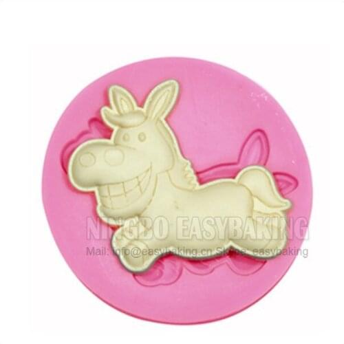 Cute Animal Donkey Silicone Mould Cake Decorating Silicone Mold For Fondant Candy Crafts Jewelry PMC Resin Clay