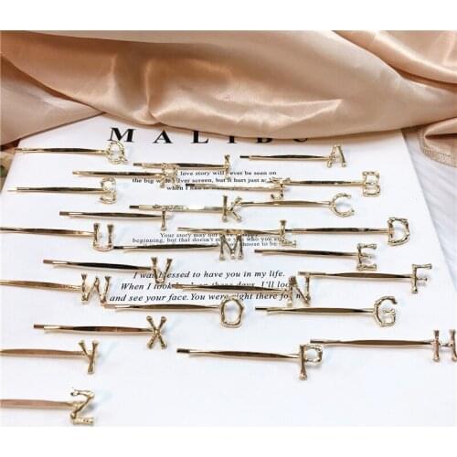 Fashion Metal Letters Barrettes Word Clips Hairpins for Women Hairgrip Styling Tool Bobby Pins Hair Accessories