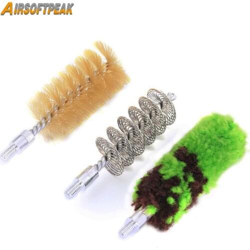 3Pcs/set Gun Cleaning Kit Tube Brush Head Clean 12GA Gun Brush Tool Hunting Accessories Rifle Cleaner Set Tactical