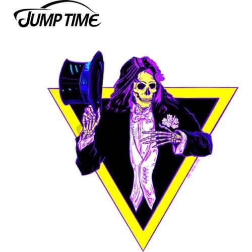 Jump Time 13 x 10cm For Alice Cooper Skeleton welcome to my nightmare Car Stickers Car Accessories Laptop Motor Waterproof Decal
