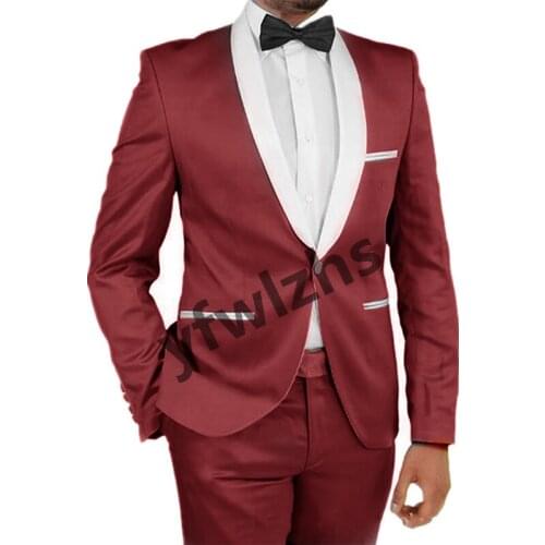 New Arrival One Button Groomsmen Shawl Lapel Groom Tuxedos Men Suits Wedding/Prom Best Blazer ( Jacket+Pants+Tie) D154