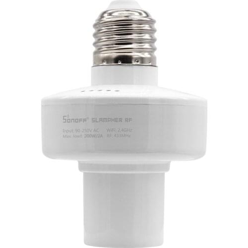 New Sonoff E27 WiFi light bulbs holder Slampher RF433MHz APP Wireless Control Light Holder For Home Autoamtion IOS Android