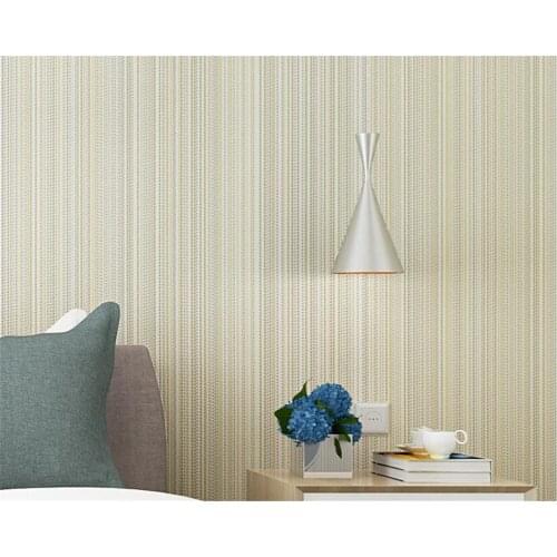 Beibehang Wallpaper modern solid color vertical stripes beige wall paper bedroom living room hotel z decorative 3d wallpaper