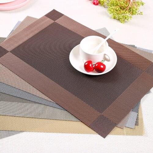 Rectangle PVC Coasters Stand For hot pot Coaster Dining Table placemat Slip Insulation Pad heat resistant Plastic Pan Table Mat