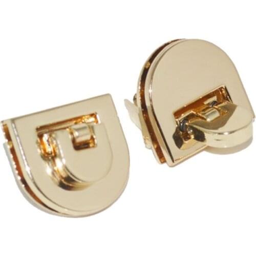 Buckle Twist Lock Hardware For Shoulder Bag Shape Handbag DIY Turn Lock Bag Clasp 62KE